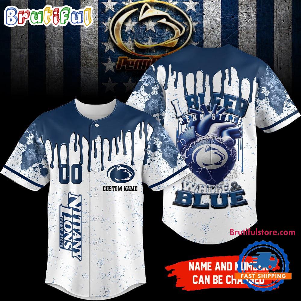 Penn State Nittany Lions NCAA I Bleed HFN Baseball Jersey