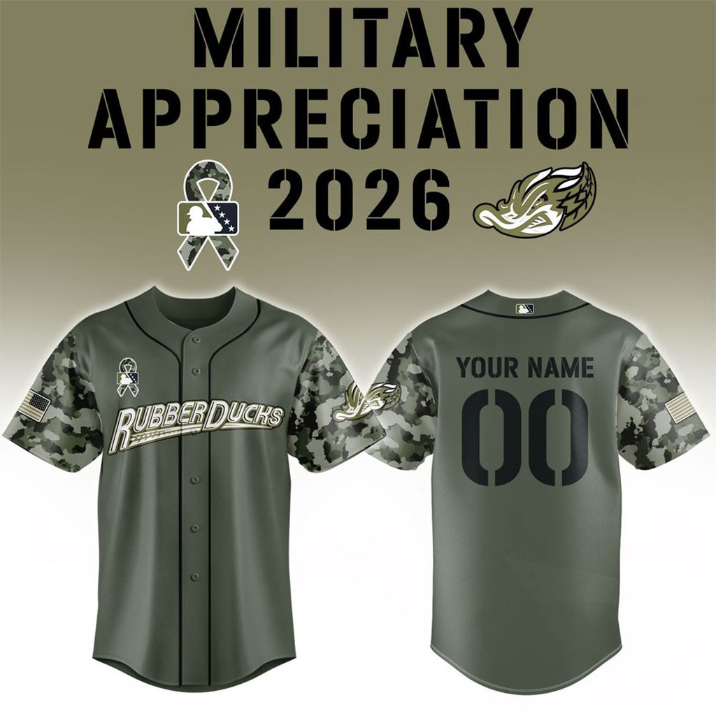 Personalized Akron RubberDucks X Military Appreciation Night 2026 Baseball Jersey HG Fan Merch