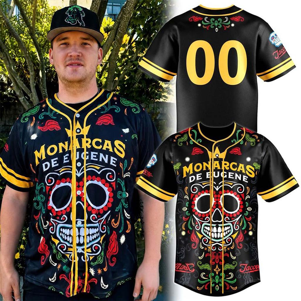 Personalized Eugene Emeralds 2026 Monarcas De Eugene All Dark Night Baseball Jersey HG Fan Merch