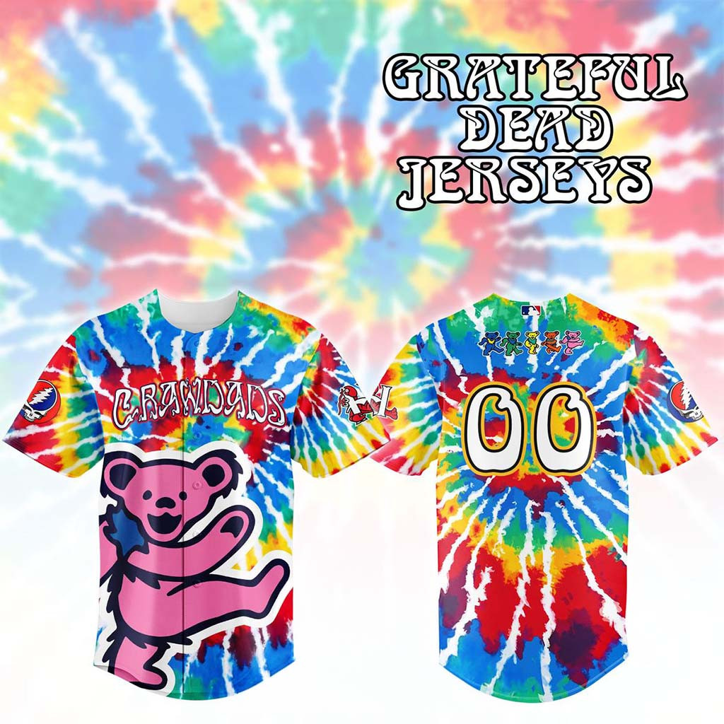 Personalized Hickory Crawdads Grateful Dead Night 2026 Baseball Jersey HG Hickory Crawdads Merch – Joyoce