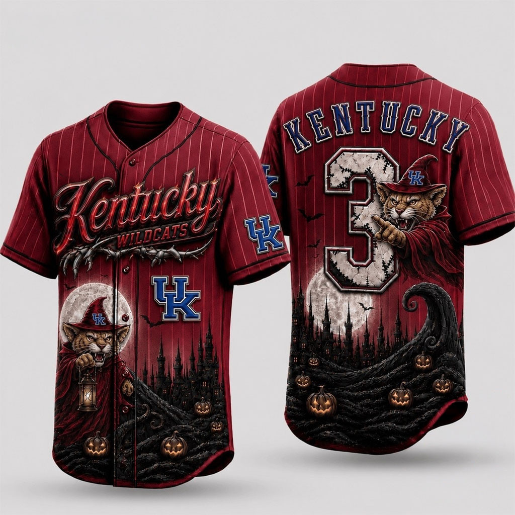 Personalized Kentucky Wildcats 2026 Spooky Mascot Halloween Baseball Jersey HG Wildcats Merch