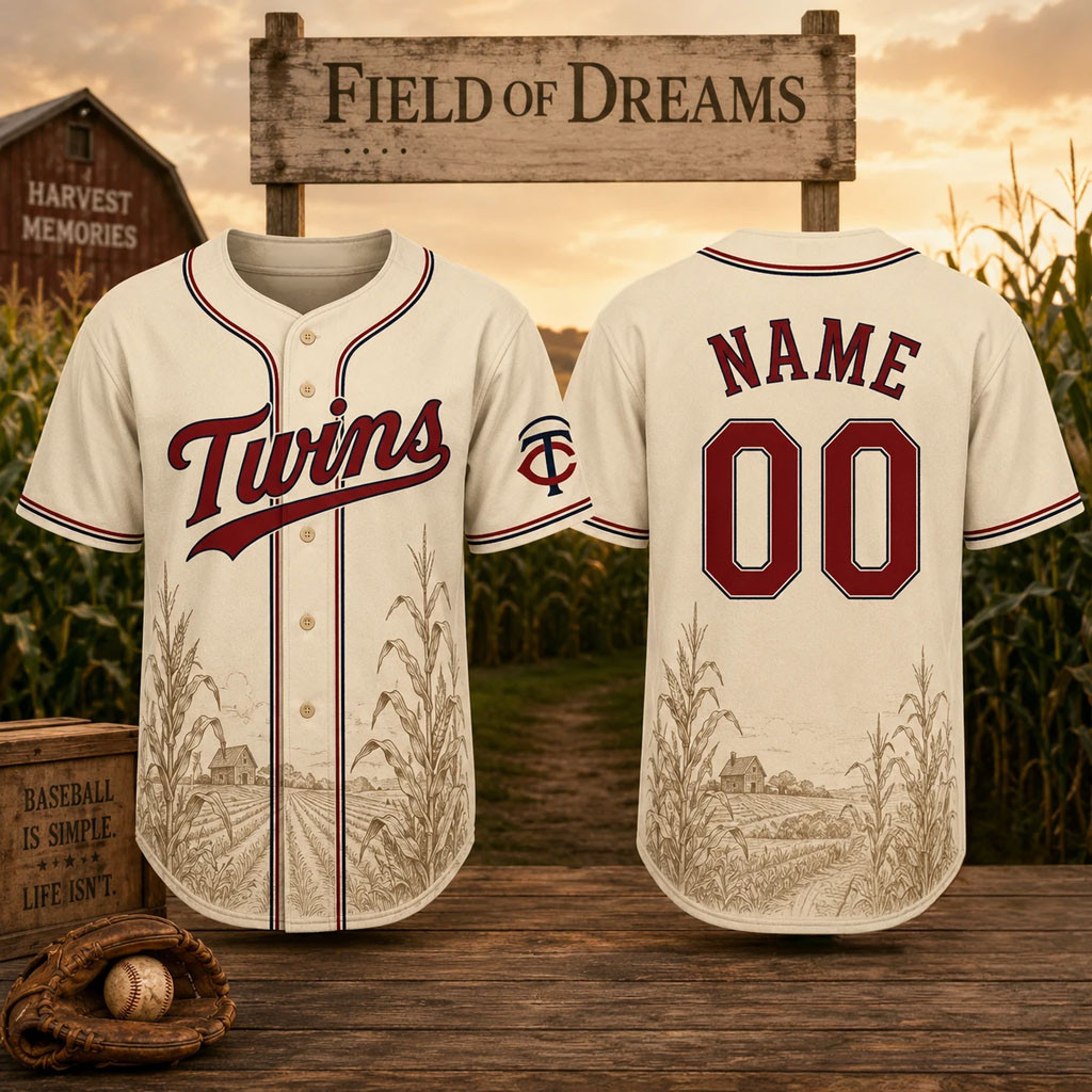 Personalized Minnesota Twins Field Of Dreams Heritage Baseball Jersey HG MN Twins Merch 2026