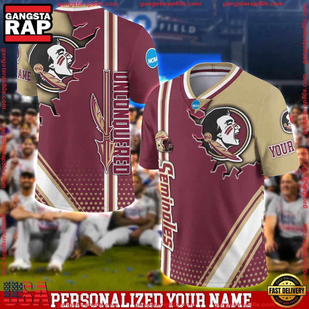NCAA Personalizedized Florida State Seminoles Team Logo Player Football Jersey LN Shirt