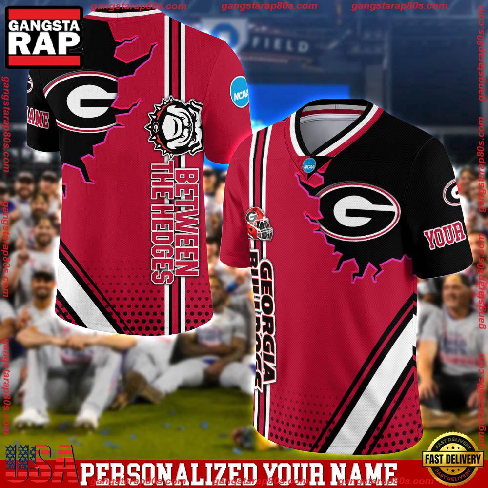 NCAA Personalizedized Georgia Bulldogs Team Logo Player Football Jersey LN Shirt