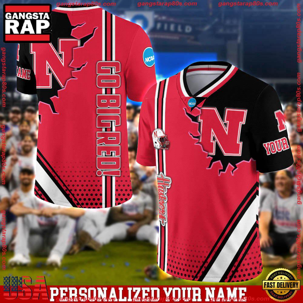 NCAA Personalizedized Nebraska Cornhuskers Team Logo Player Football Jersey LN Shirt
