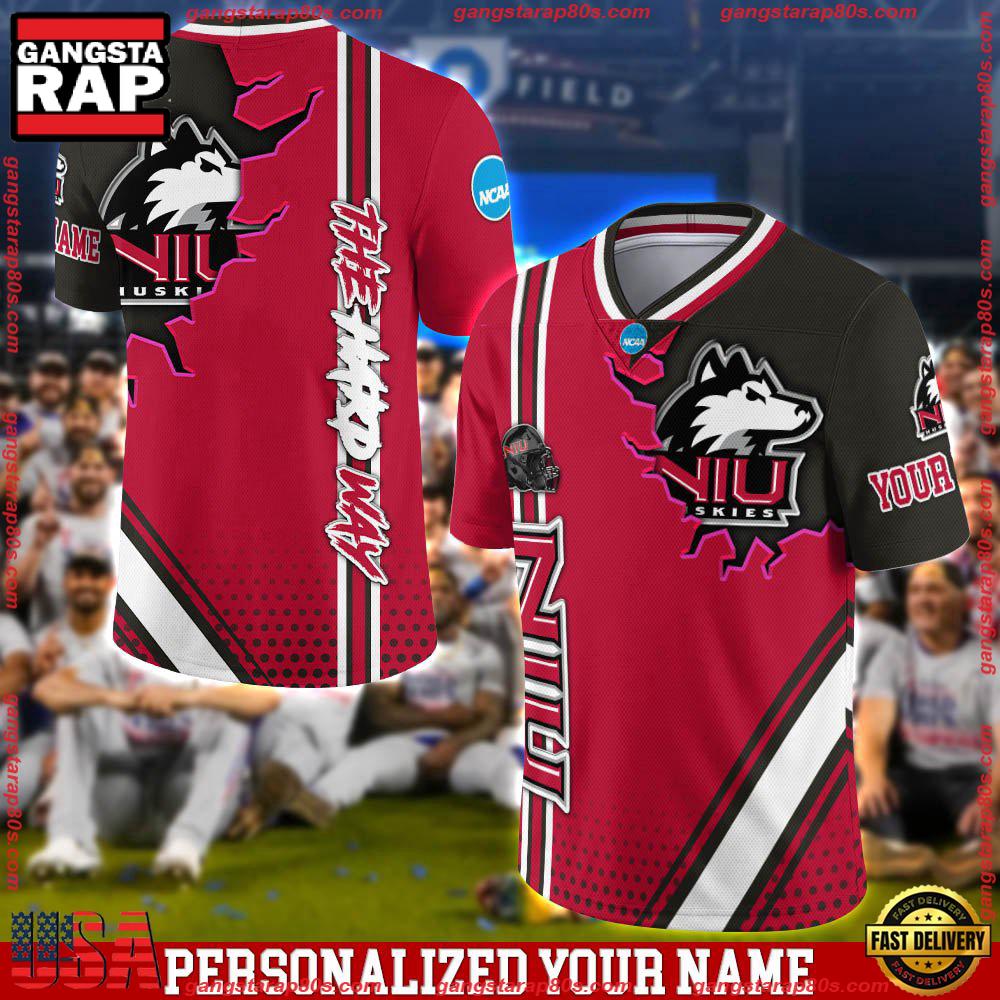 NCAA Personalizedized Northern Illinois Huskies Team Logo Player Football Jersey LN Shirt