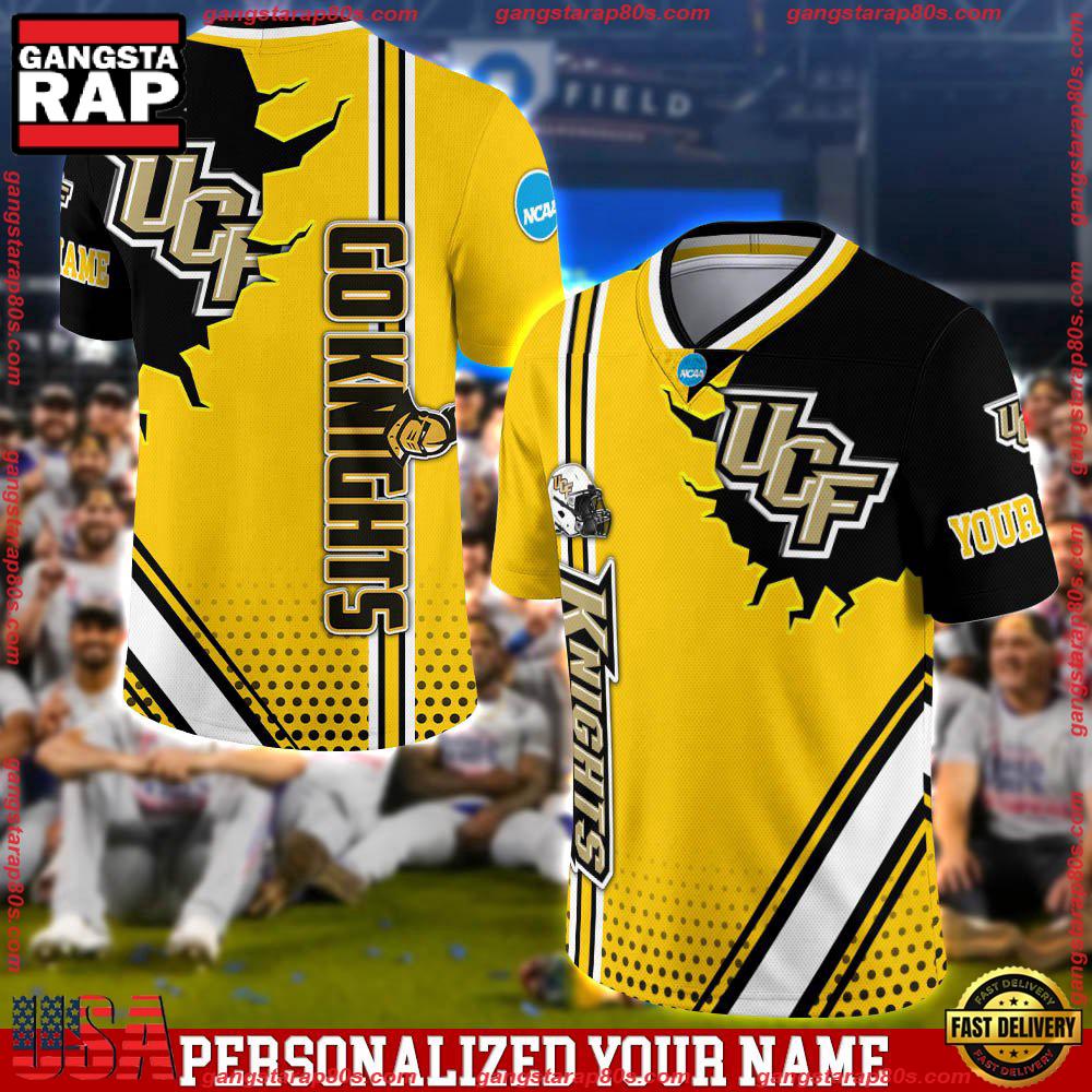 NCAA Personalizedized UCF Knights Team Logo Player Football Jersey LN Shirt
