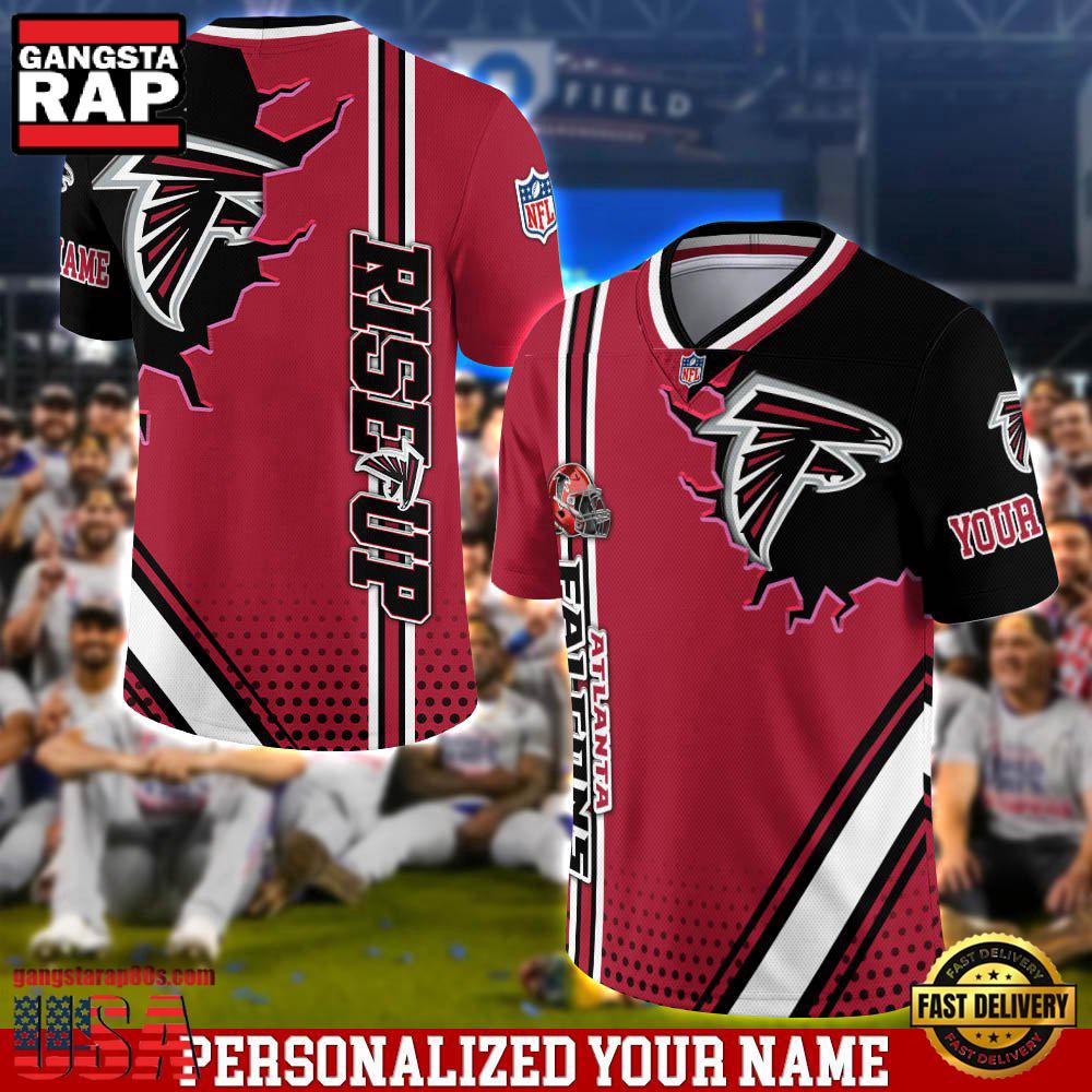 NFL Personalized Name Atlanta Falcons Team Logo Football Jersey LN