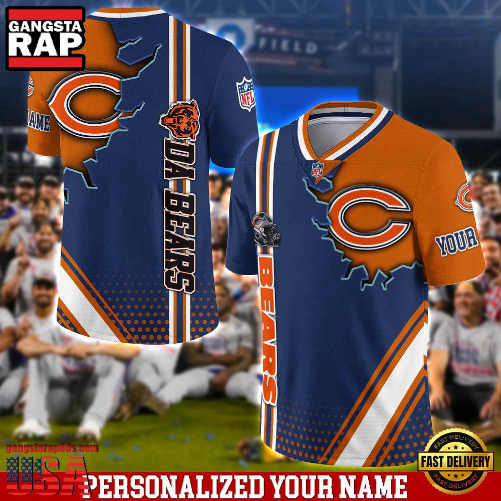 NFL Personalized Name Chicago Bears Team Logo Football Jersey LN