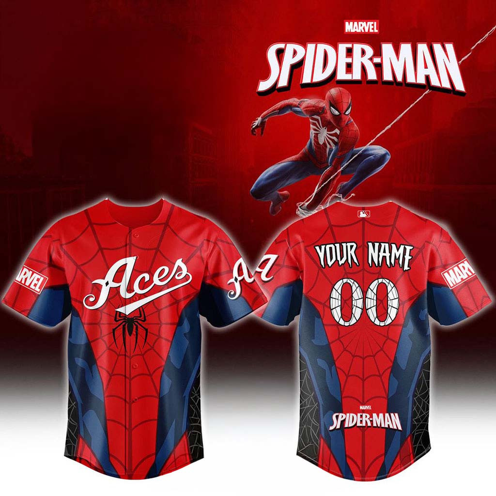 Personalized Reno Aces 2026 Spider-Man Brand New Day Baseball Jersey HG Reno Aces Merch Fan Gifts – Joyoce