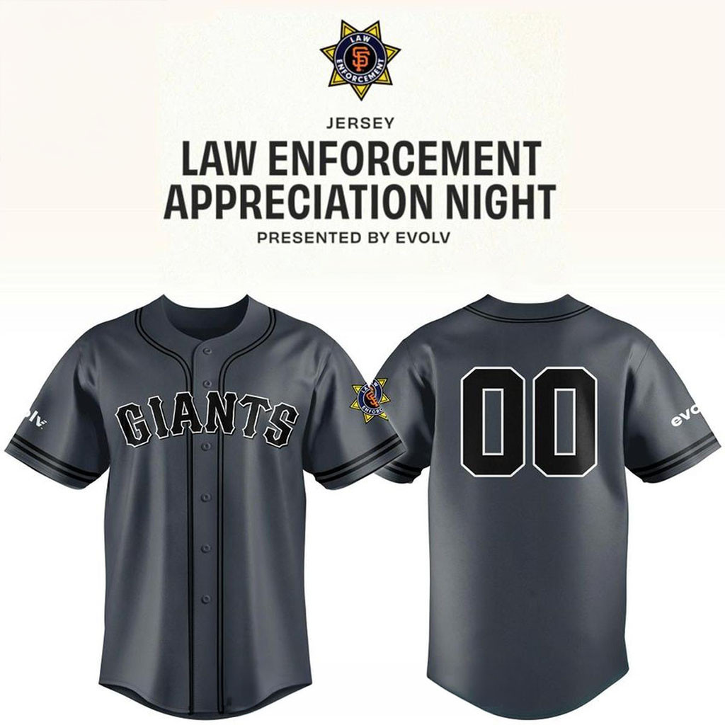 Personalized San Francisco Giants 2026 Law Enforcement Night Baseball Jersey HG SF Giants Merch