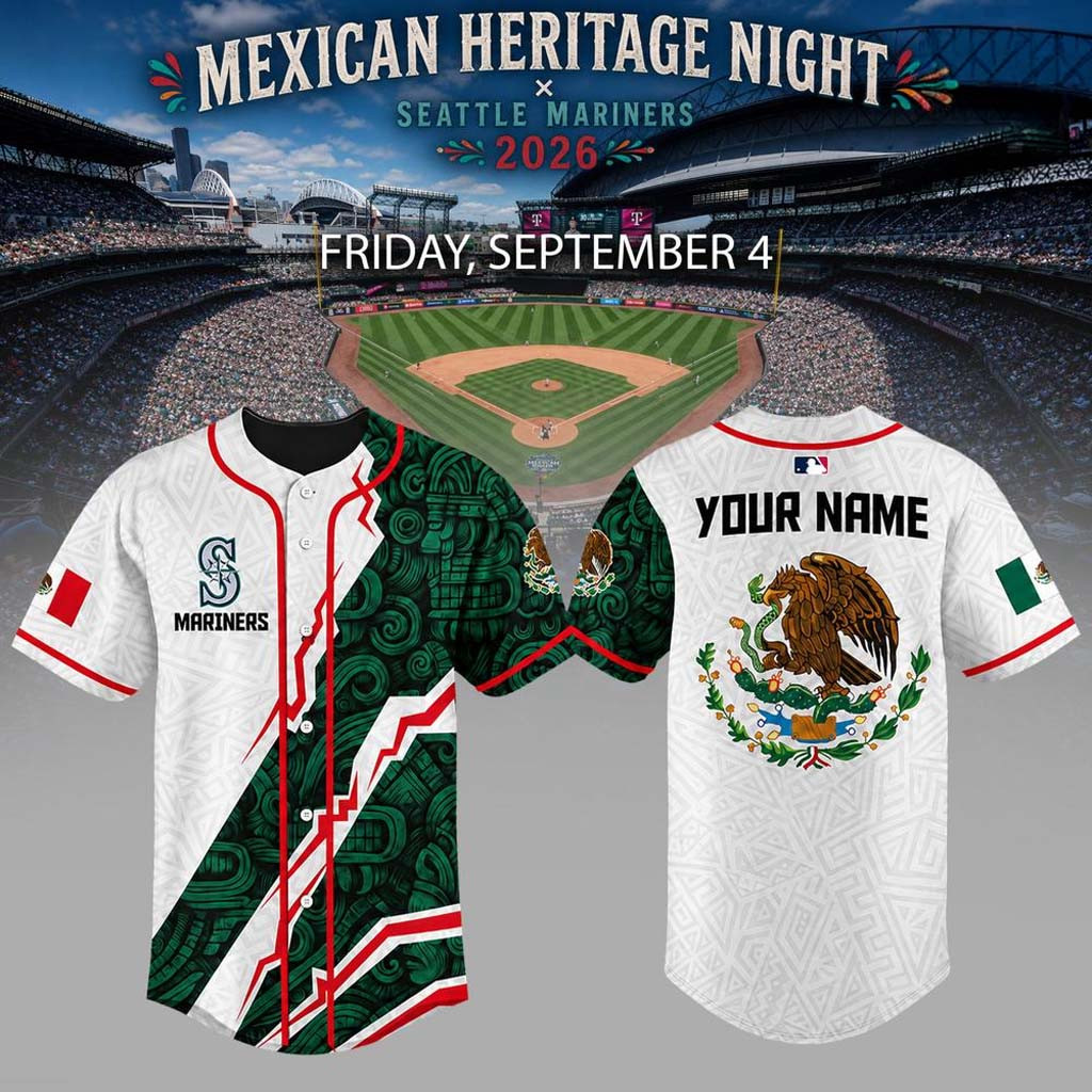 Personalized Seattle Mariners X Mexican Heritage Night 2026 Baseball Jersey HG Mariners Merch