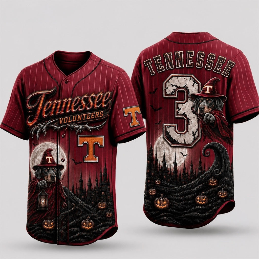 Personalized Tennessee Volunteers 2026 Spooky Mascot Halloween Baseball Jersey HG Volunteers Merch