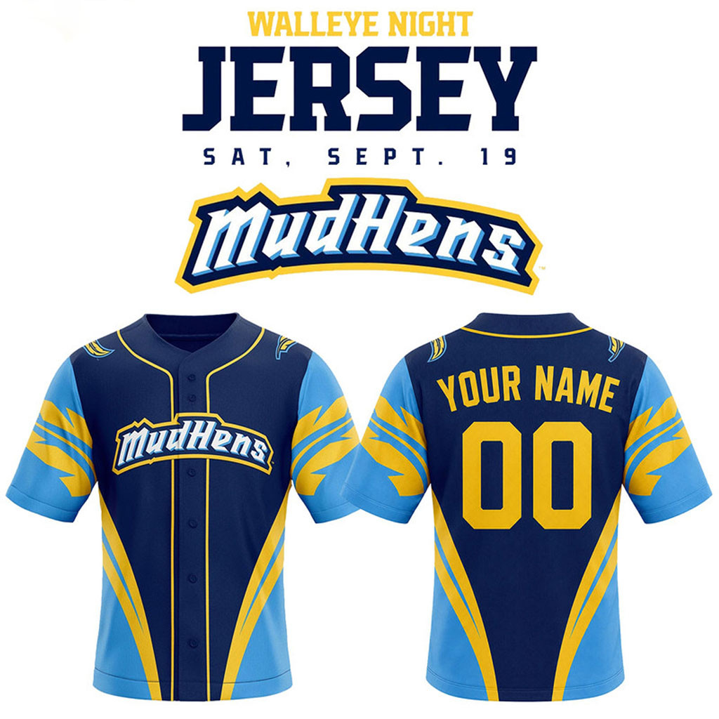 Personalized Toledo Mud Hens X Toledo Walleye Hockey Night 2026 Baseball Jersey HG Mud Hens Merch