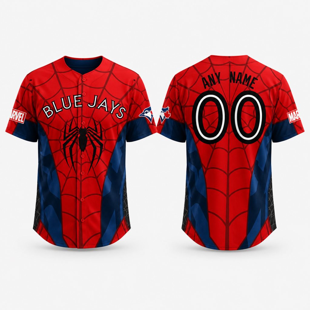 Personalized Toronto Blue Jays X Spider-Man Brand New Day 2026 Baseball Jersey HG Fan Merch