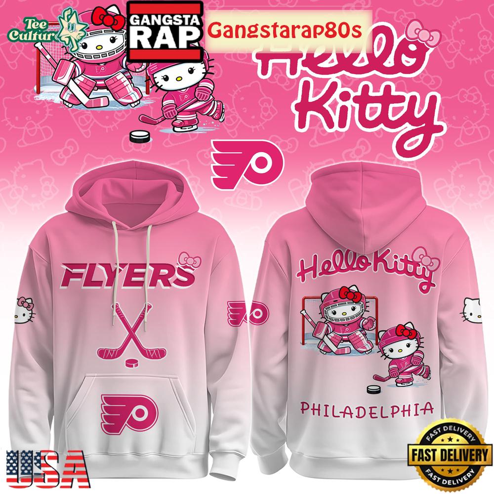PHI Flyers Special Hello Kitty New Design Unisex T-Shirt Hoodie Or Zip-up Hoodie LN Shirt