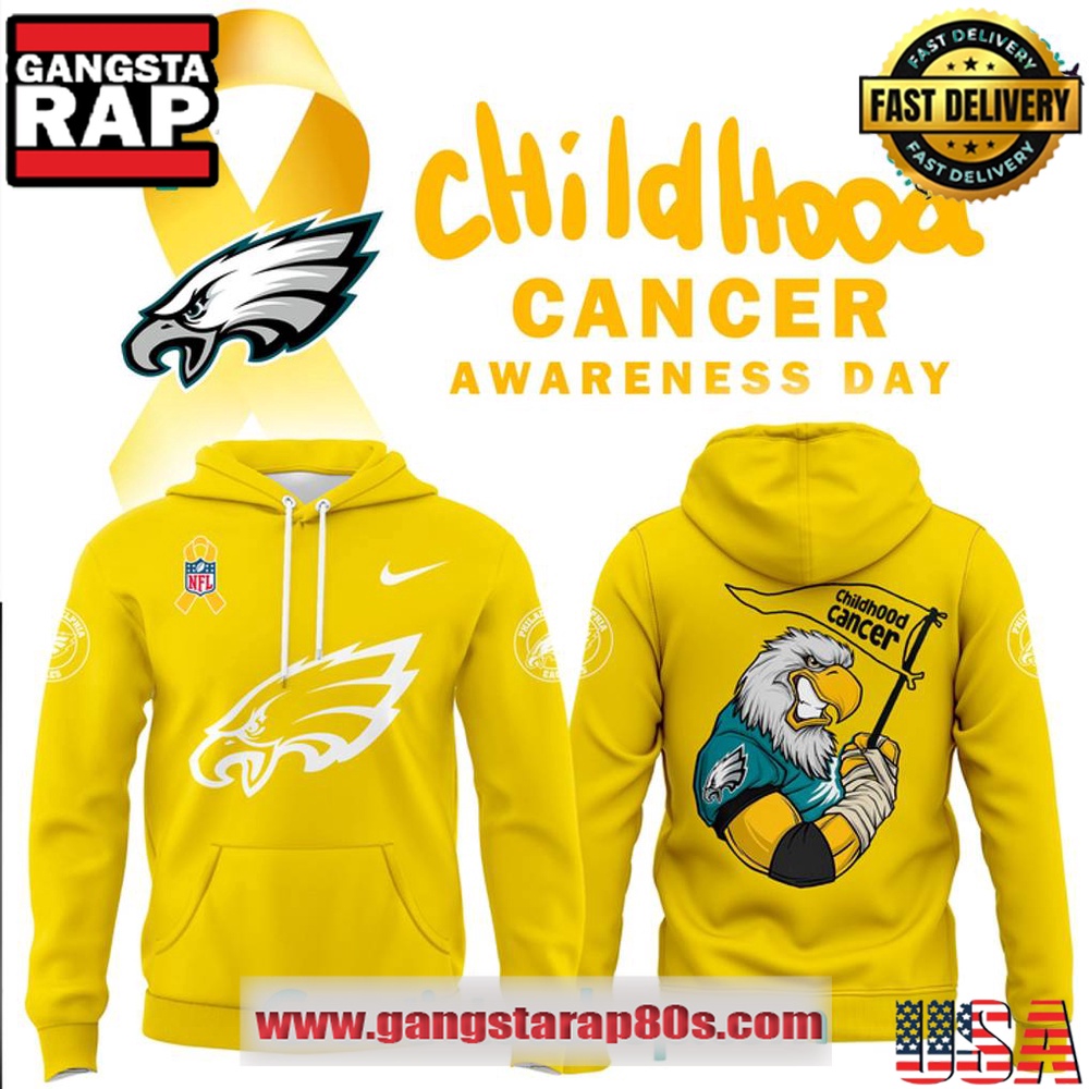 Philadelphia Eagles Childhood Cancer Awareness Day 2025 All Over Print T-Shirt Hoodie Or Zip-up Hoodie LN Shirt