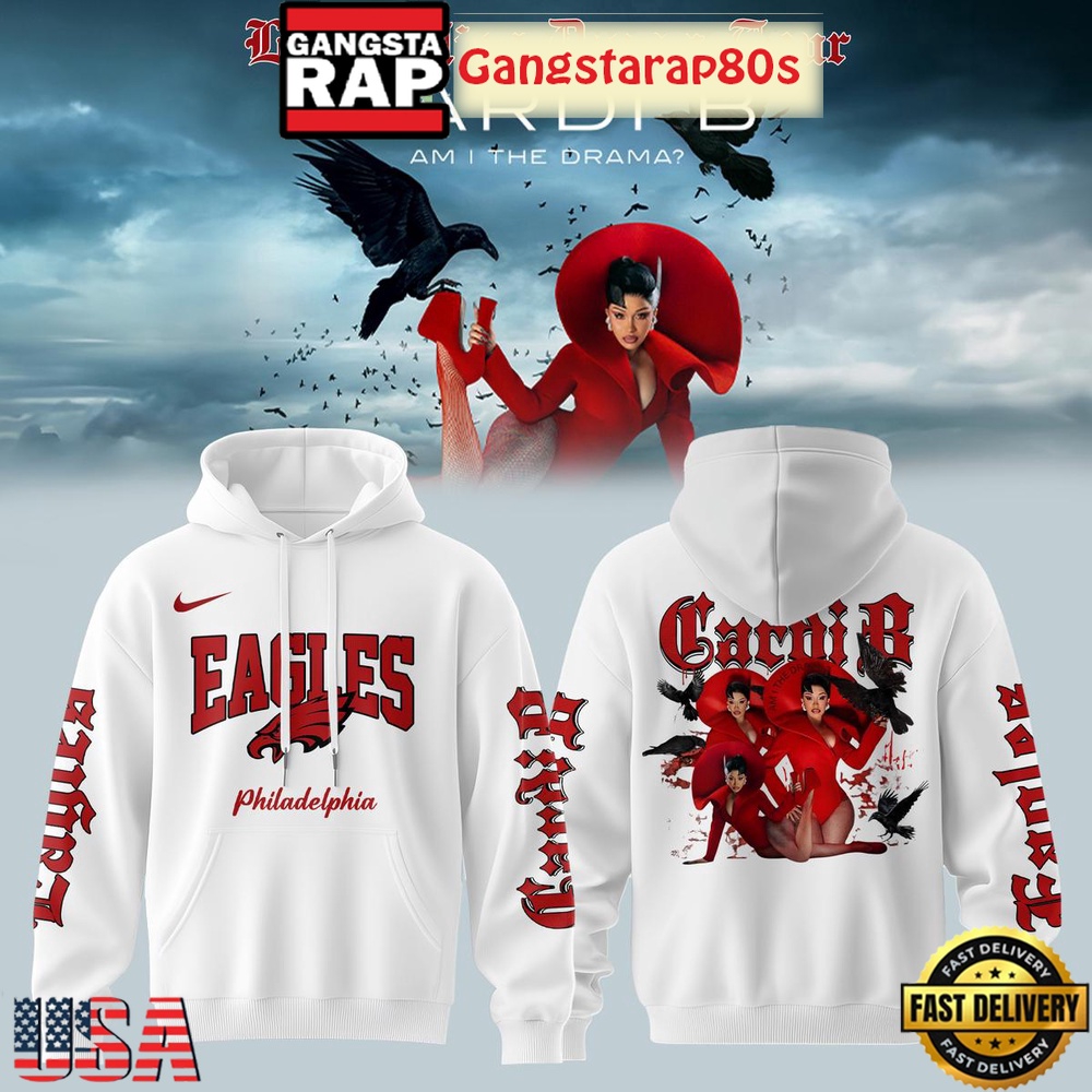Philadelphia Eagles x Cardi B Little Miss Drama Tour 2026  T-Shirt Hoodie Or Zip-up Hoodie LN