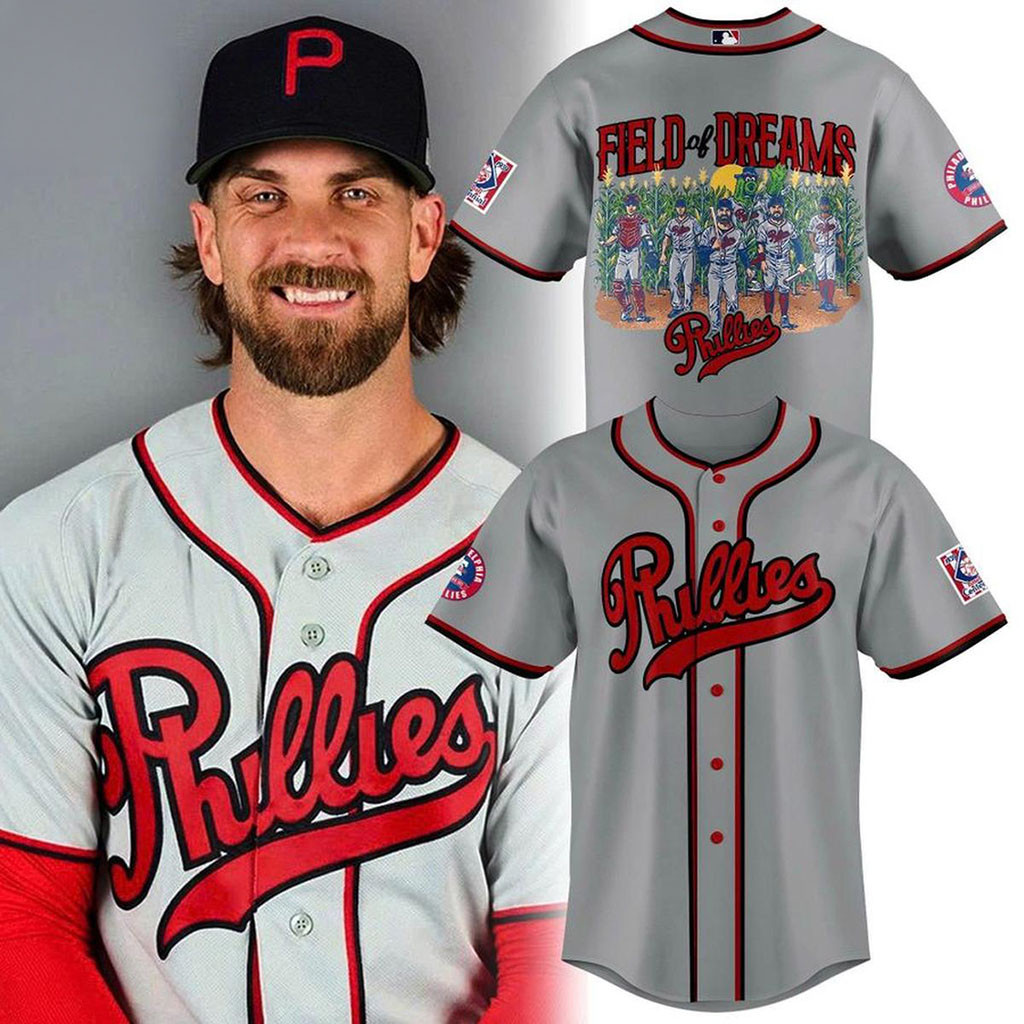 Philadelphia Phillies 2026 Field Of Dreams Game Baseball Jersey HG Phillies Field Of Dreams Merch – Joyoce