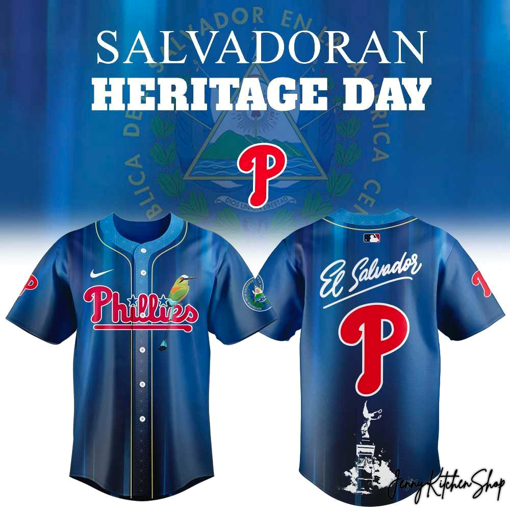 Philadelphia Phillies Salvadoran Heritage Day 2026 HFN Baseball Jersey
