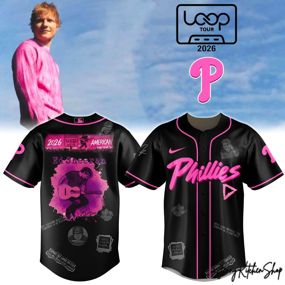 Philadelphia Phillies x Ed Sheeran Loop Tour 2026 HFN Baseball Jersey