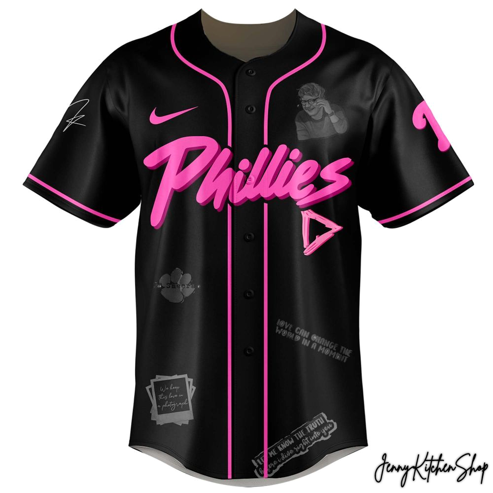 Philadelphia Phillies x Ed Sheeran Loop Tour 2026 HFN Baseball Jersey - Image 2