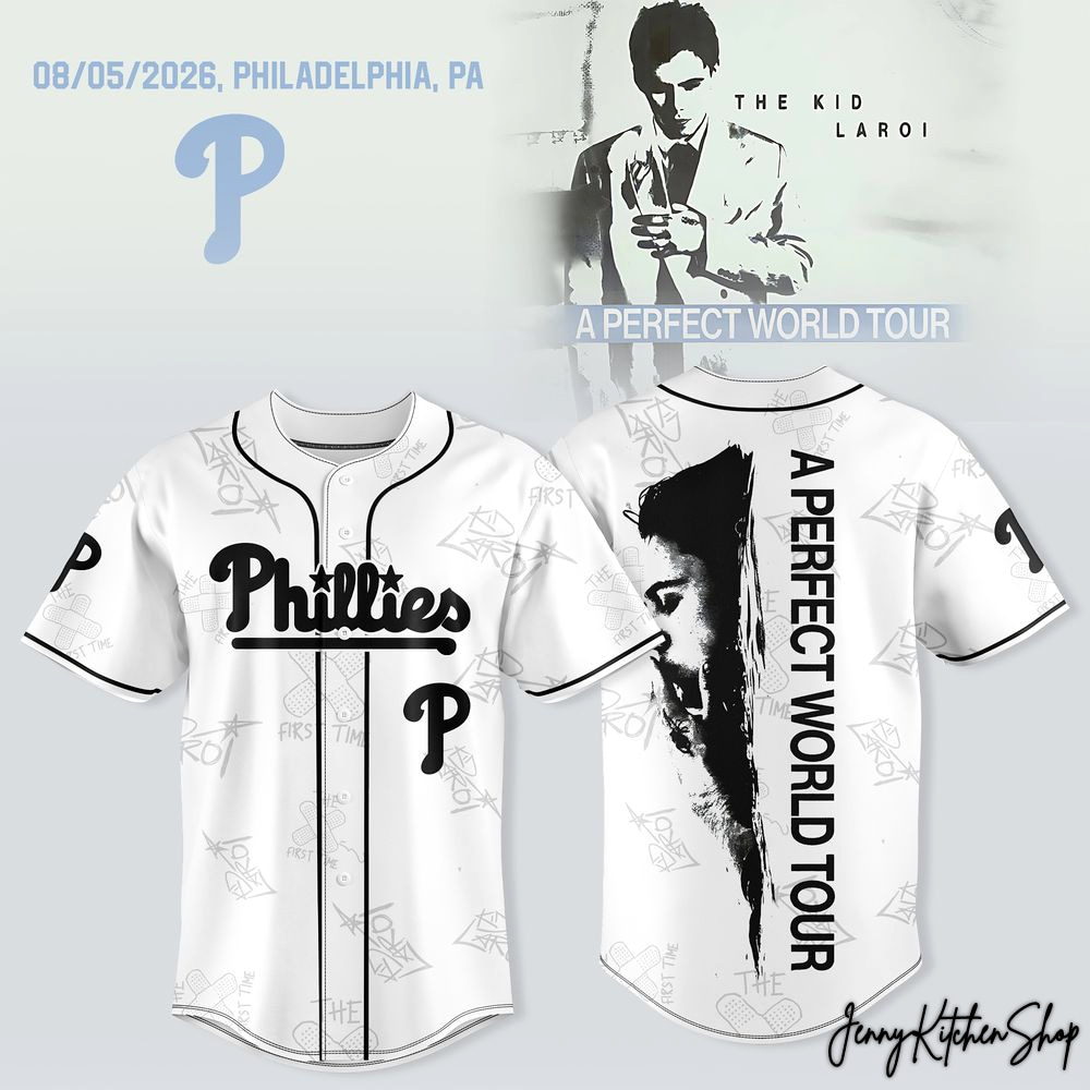 Philadelphia Phillies x The Kid Laroi 2026 A Perfect World Tour HFN Baseball Jersey
