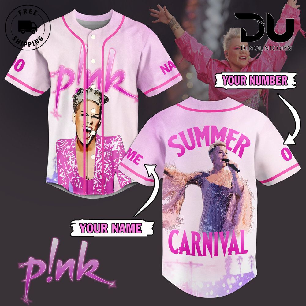 Pink Summer Carnival  Baseball Jersey NNA Shirt