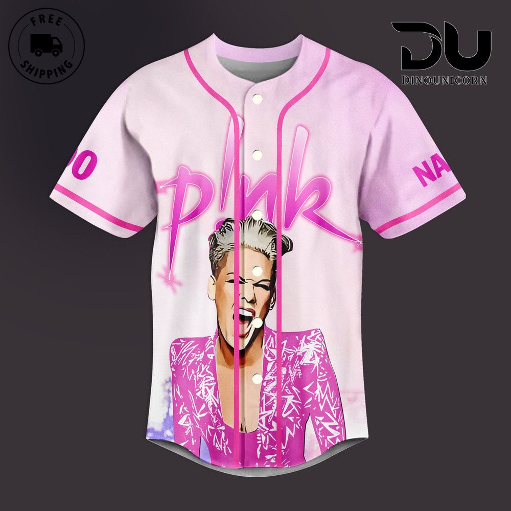 Pink Summer Carnival Baseball Jersey NNA Shirt - Image 2