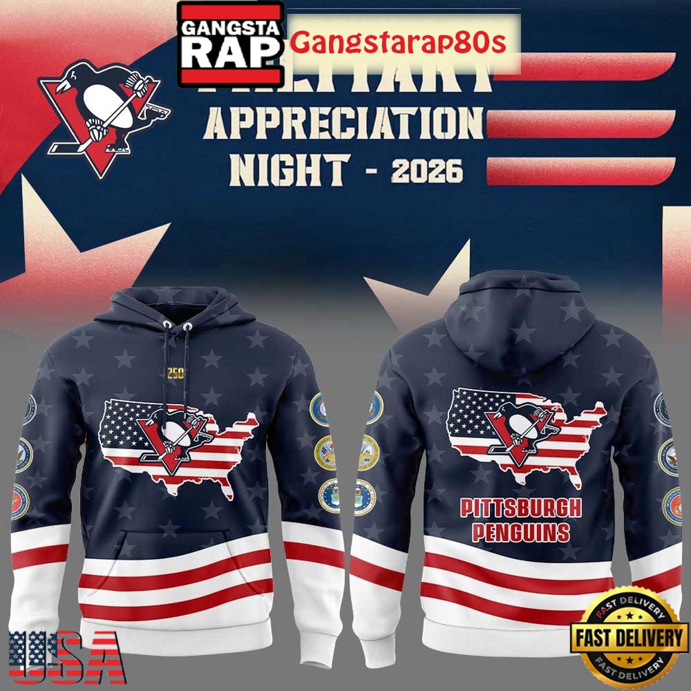 Pittsburgh Penguins Military Appreciation 2026 Unisex T-Shirt Hoodie Or Zip-up Hoodie LN