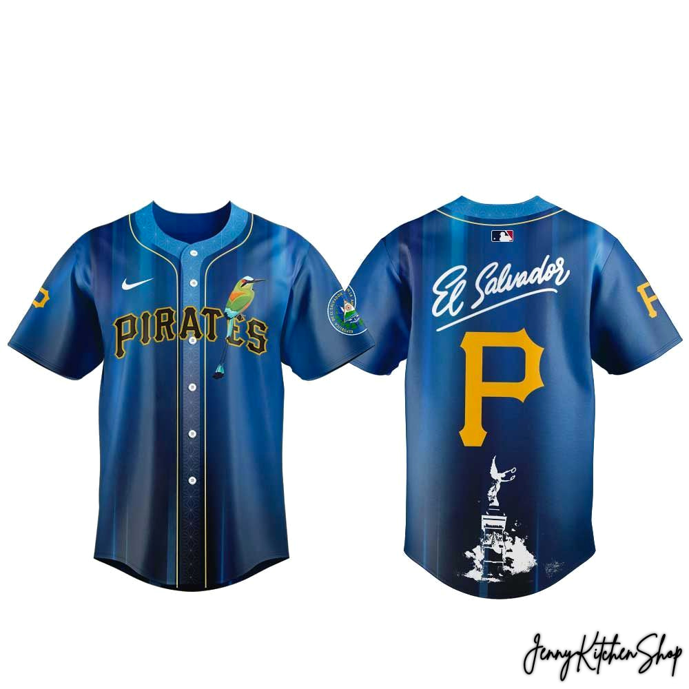 Pittsburgh Pirates Salvadoran Heritage Day 2026 HFN Baseball Jersey - Image 2