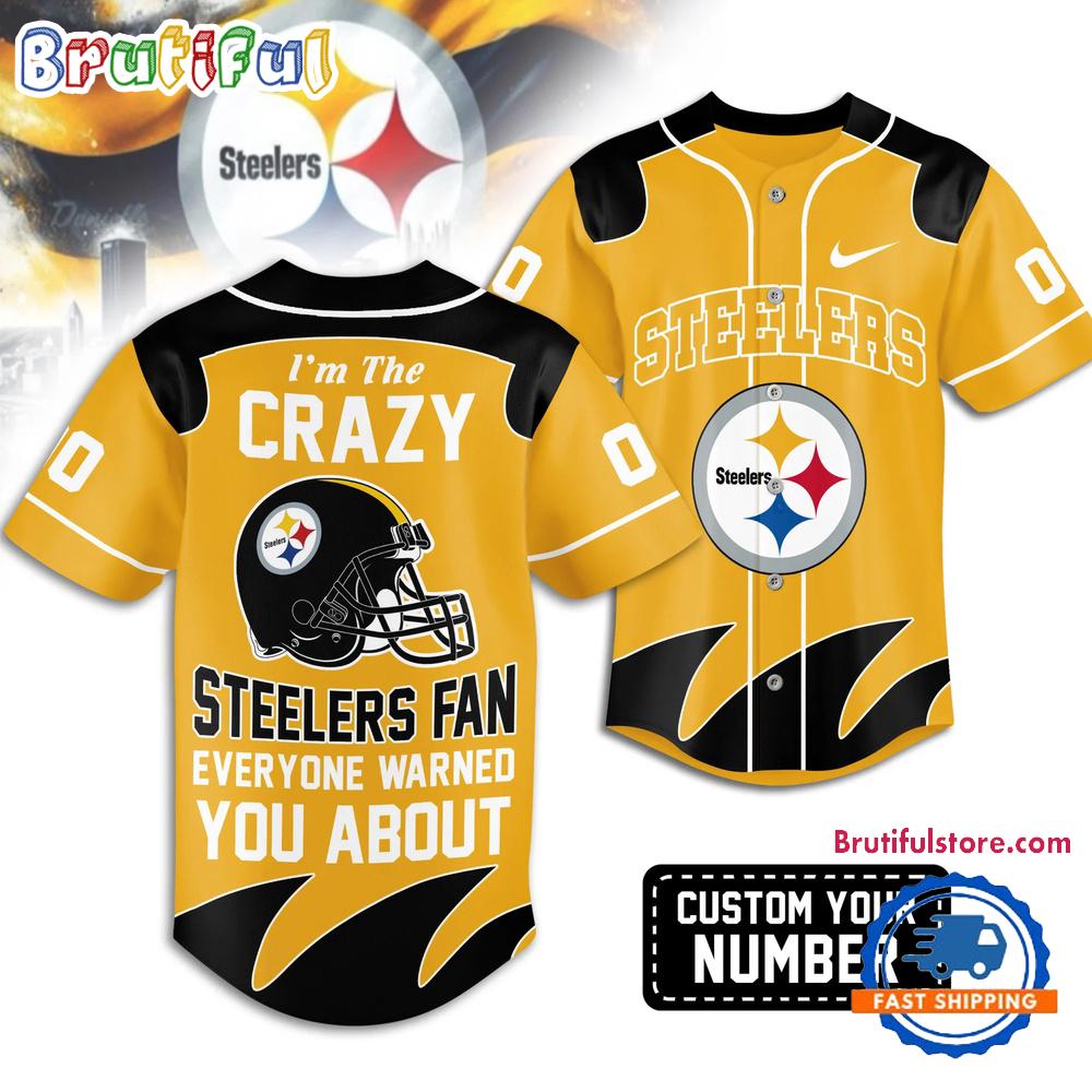 Pittsburgh Steelers 2026 NFL Crazy Football Fan Personalized HFN Baseball Jersey Shirt