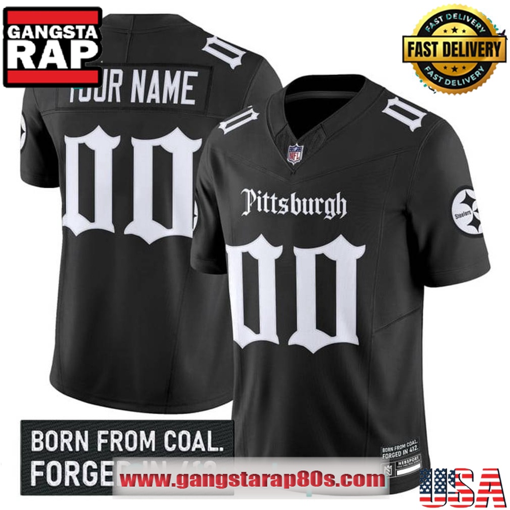 Pittsburgh Steelers ‘Gothic Steel City Edition Limited Edition Personalized Football Jersey LN