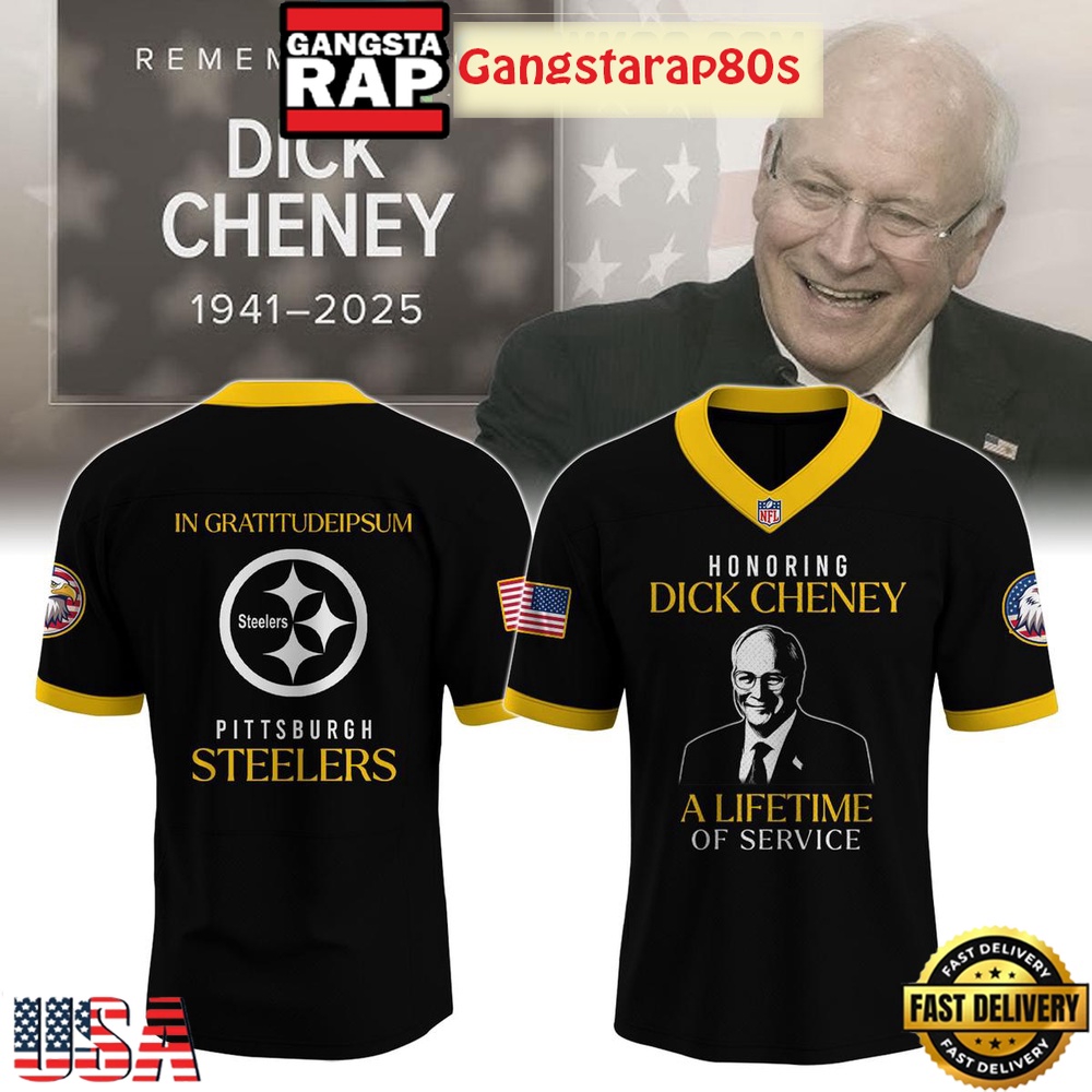 Pittsburgh Steelers Honoring Dick Cheney Tribute Football Jersey LN