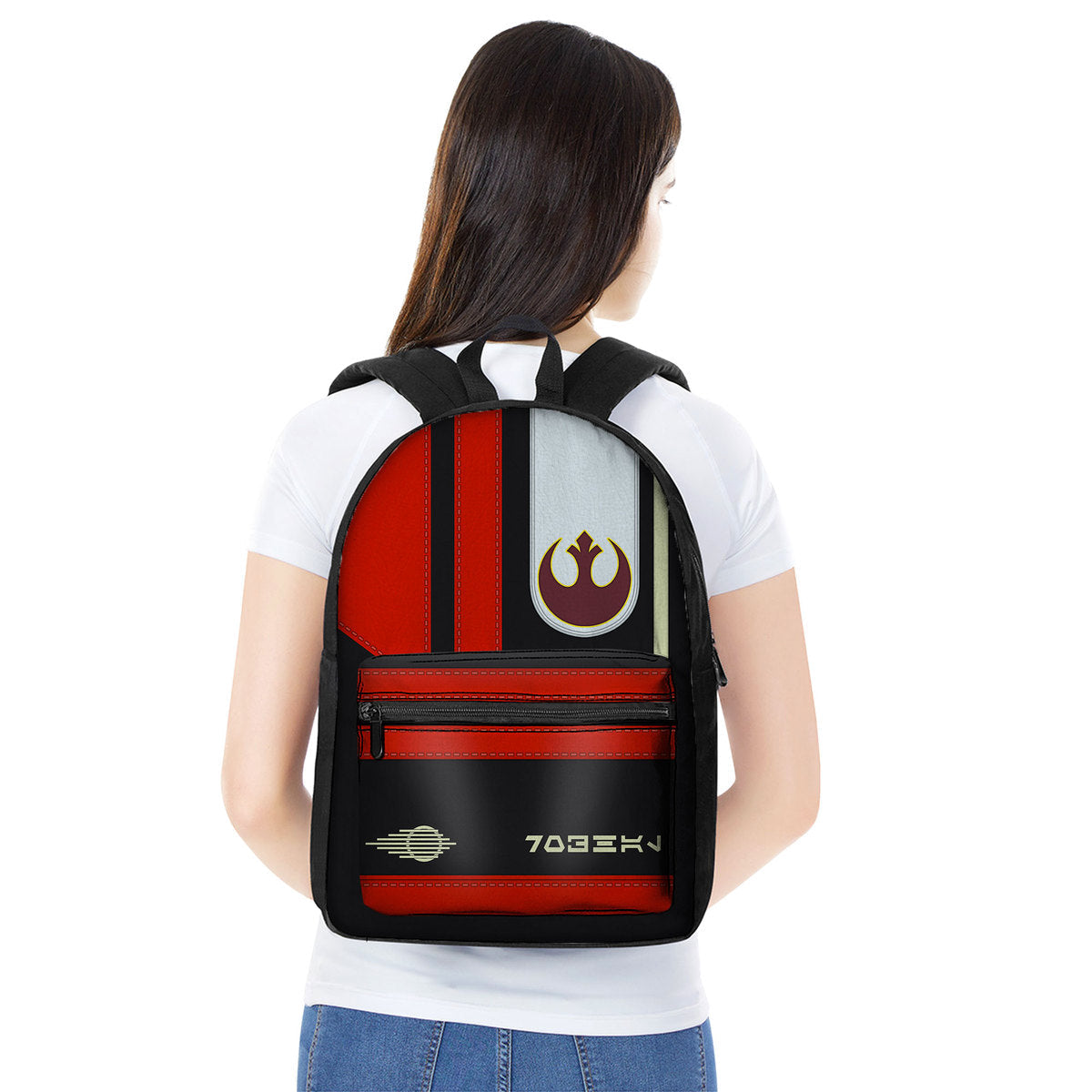 Poe Dameron Custom Backpack LN Back to School Traveller Lovers Outside Vlog Backpack Gift - Image 3