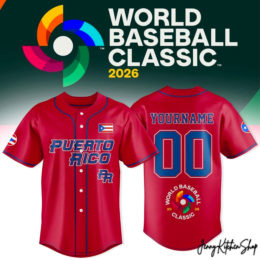 Puerto Rico Baseball Classic 2026 Red HFN Baseball Jersey