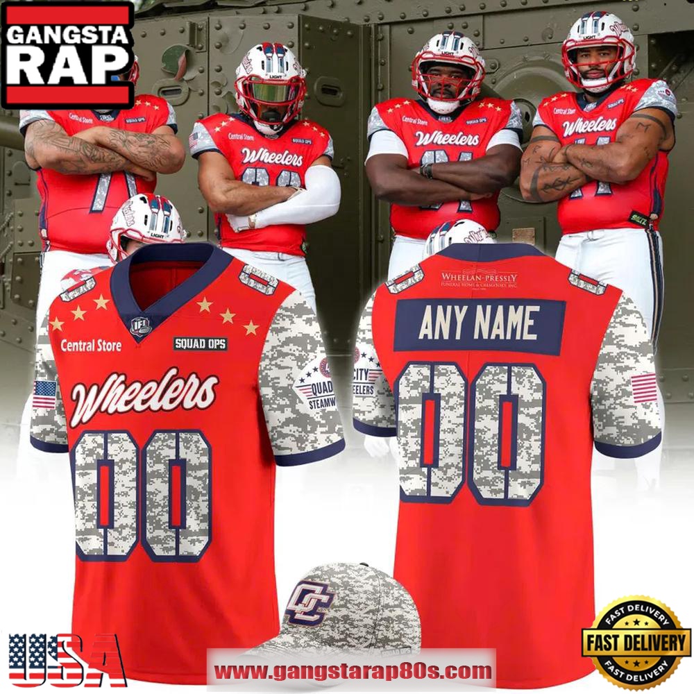 Quad City Steamwheelers 2025 Military Appreciation Night Personalized Football Jersey LN