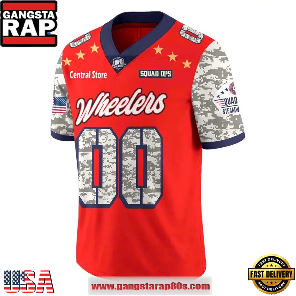 Quad City Steamwheelers 2025 Military Appreciation Night Personalized Football Jersey LN - Image 2
