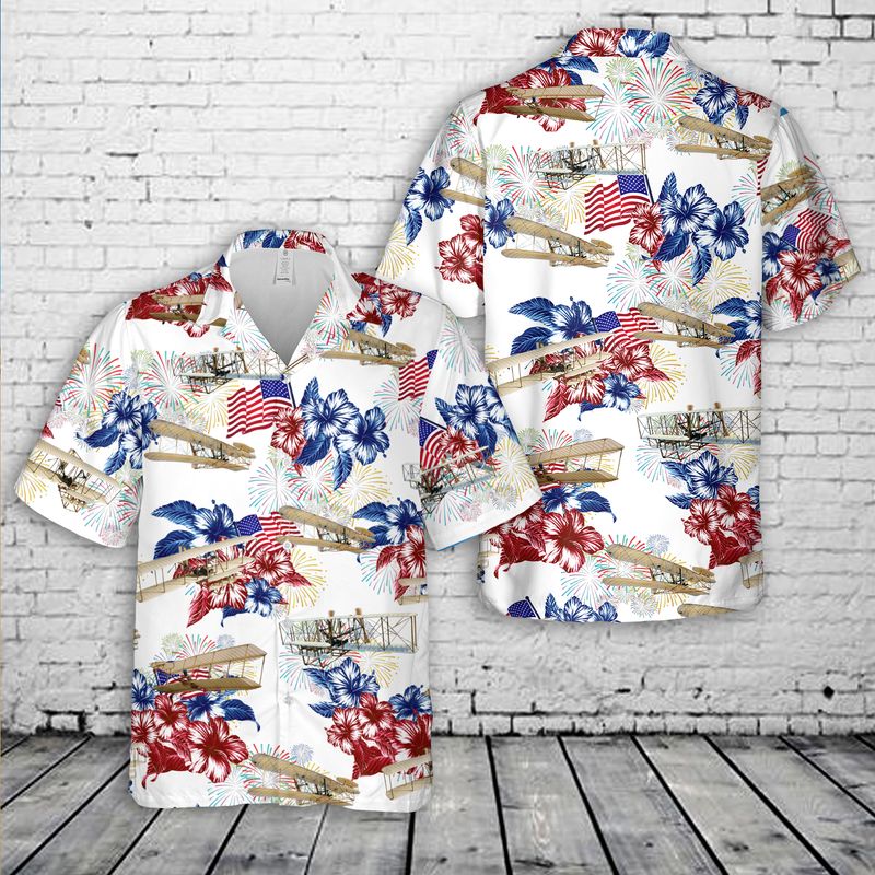 Wright Flyer 4th Of July Hawaiian Shirt NNA