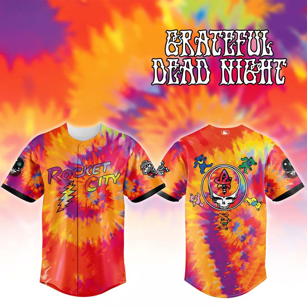 Rocket City Trash Pandas Grateful Dead 2026 HG Night Game Baseball Jersey HG Fan Merch Cool Gifts