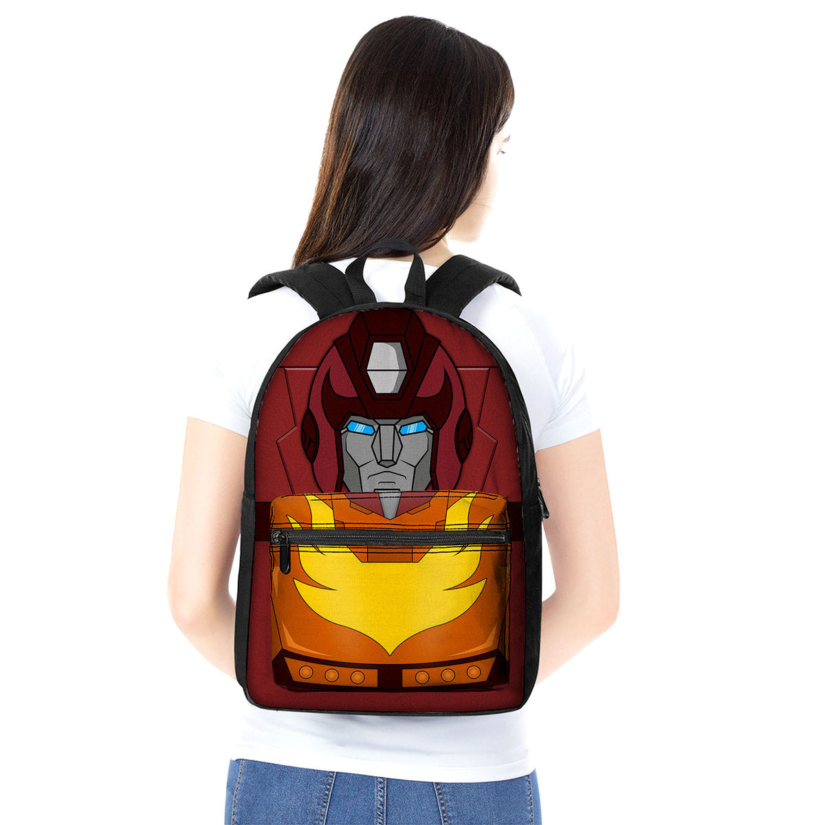 Rodimus Prime Custom Backpack LN Back to School Traveller Lovers Outside Vlog Backpack Gift - Image 3