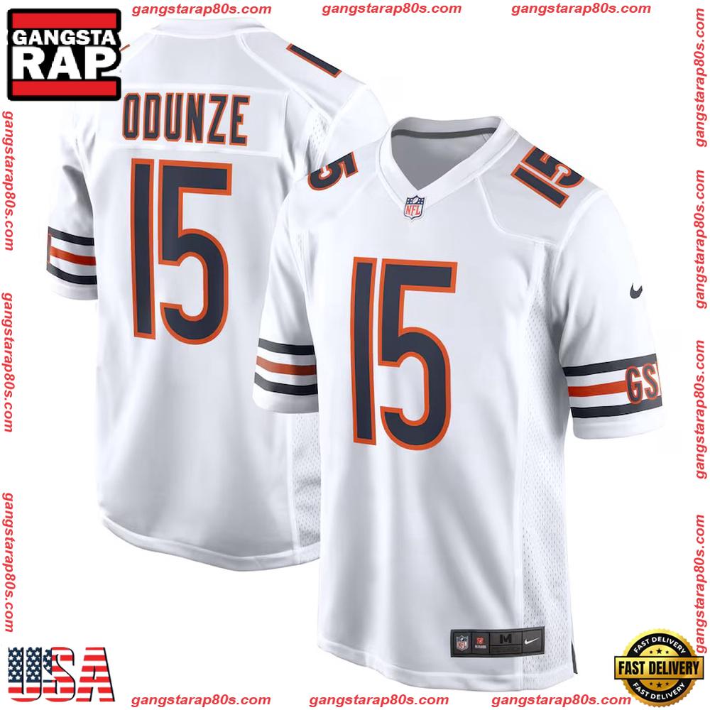Rome Odunze White Chicago Bears Game Football Jersey LN Shirt