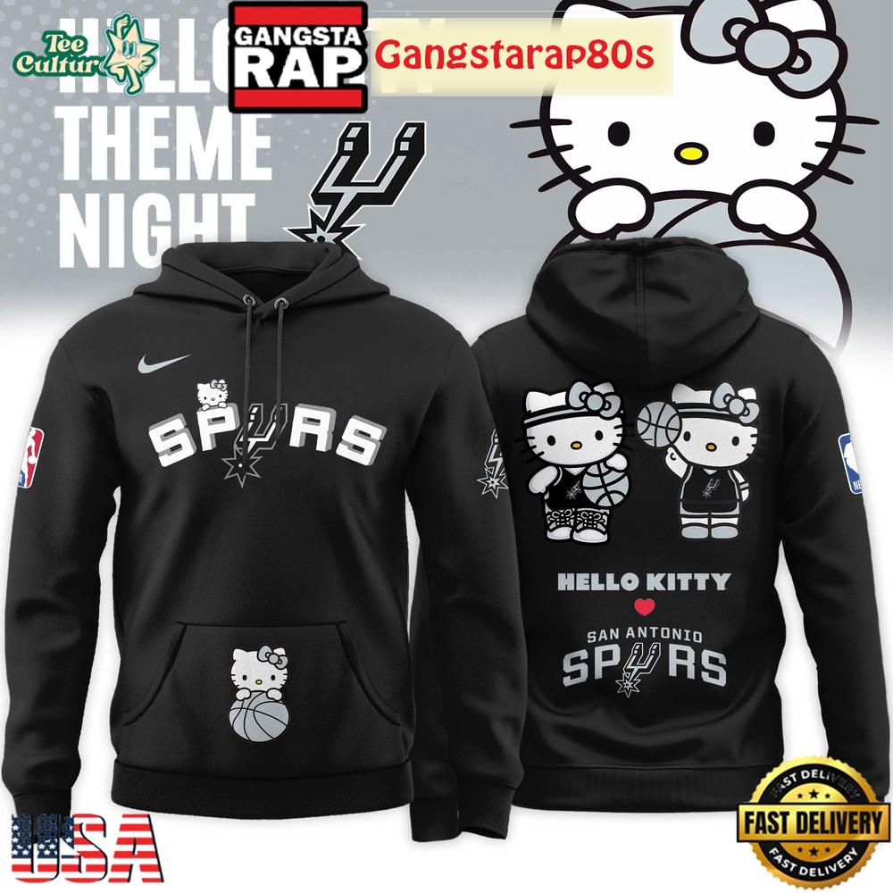 San Antonio Spurs x Hello Kitty Night 2026 Special Edition Unisex T-Shirt Hoodie Or Zip-up Hoodie LN Shirt
