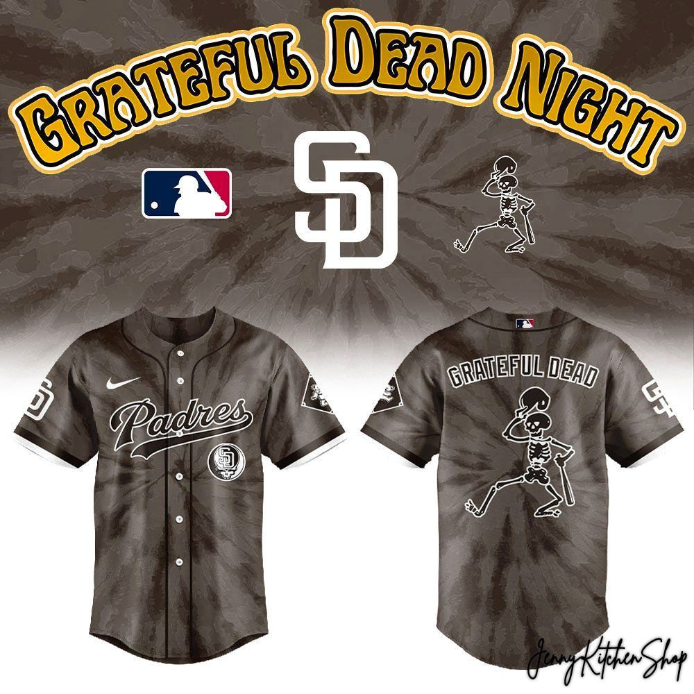 San Diego Padres Grateful Dead Night 2026 HFN Baseball Jersey