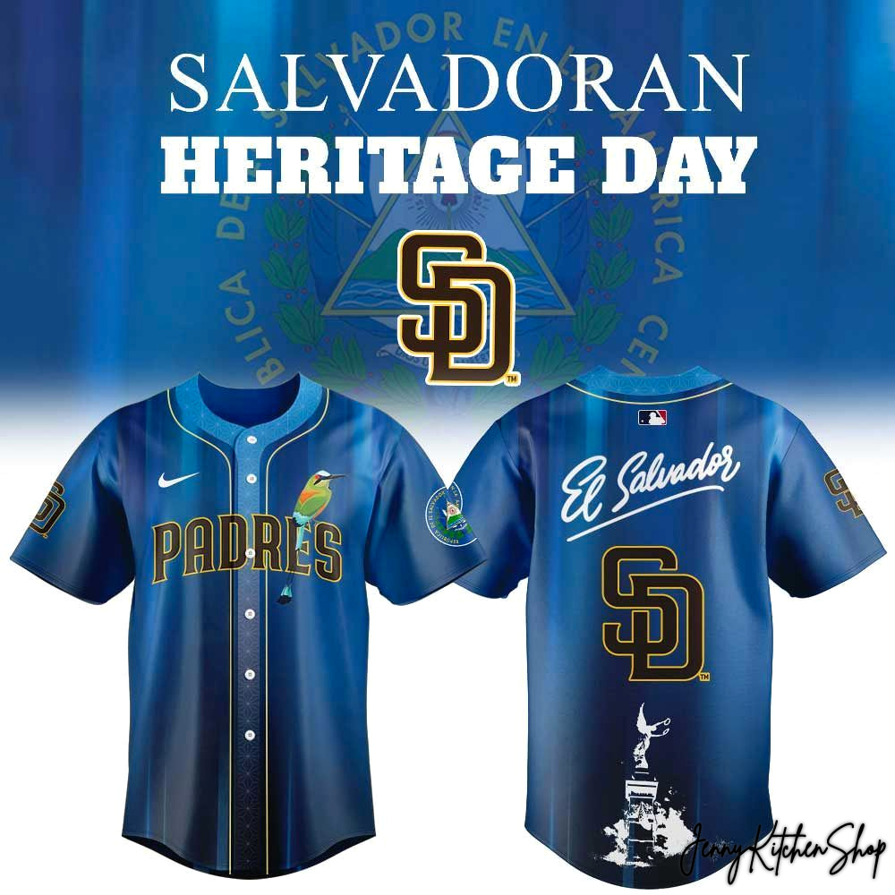 San Diego Padres Salvadoran Heritage Day 2026 HFN Baseball Jersey