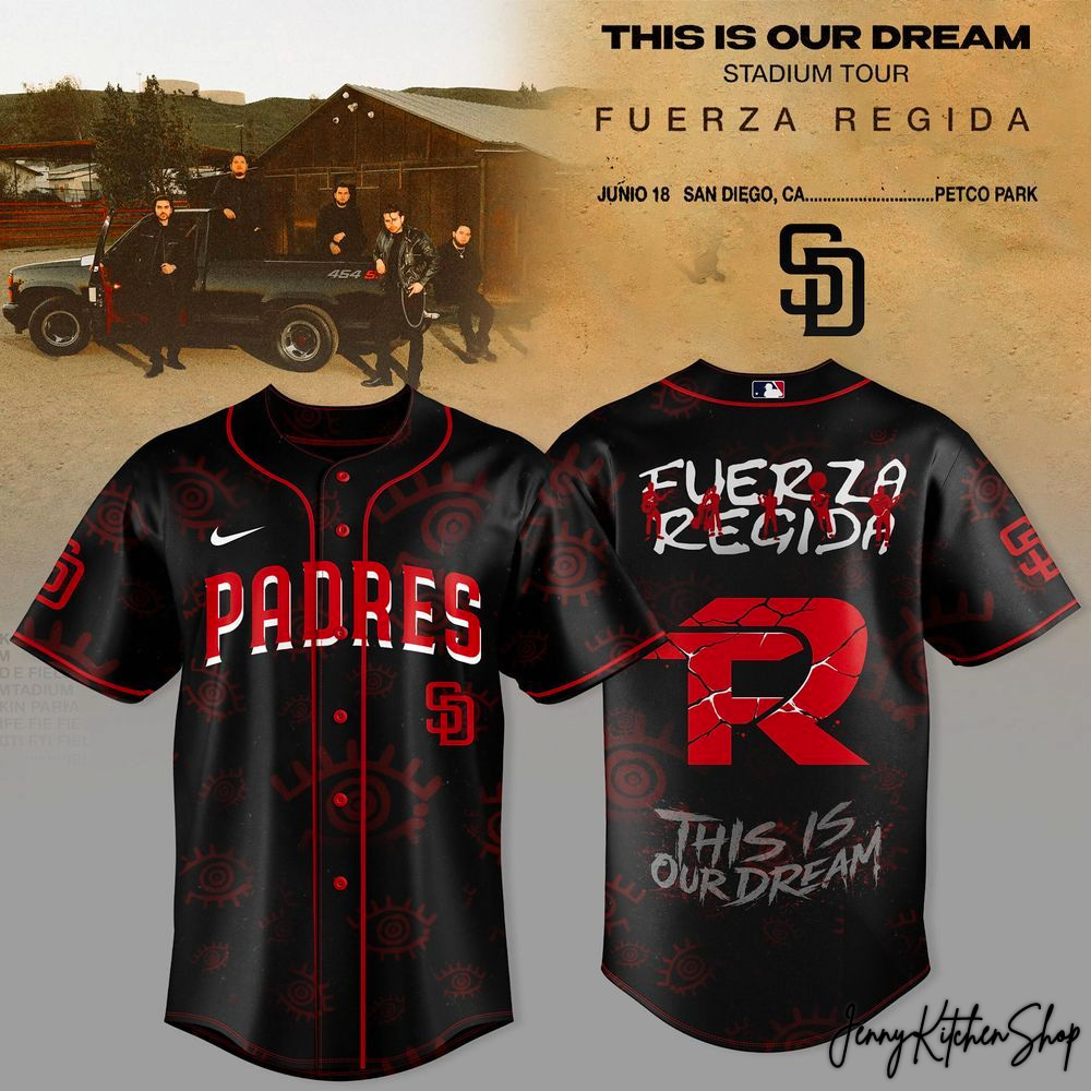 San Diego Padres x Fuerza Regida 2026 This Is Our Dream Tour HFN Baseball Jersey