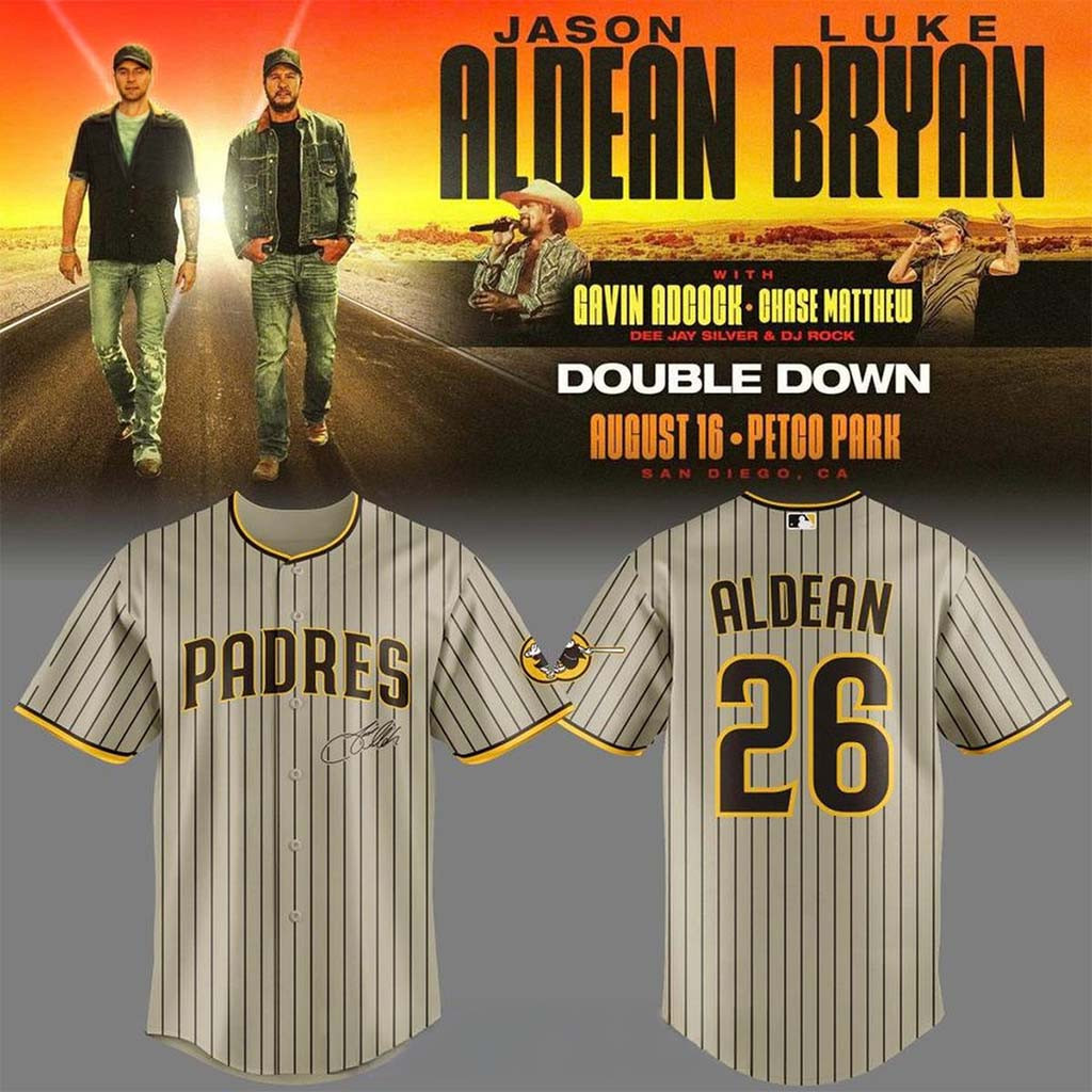 San Diego Padres X Luke Bryan 2026 Double Down Tour Baseball Jersey HG SD Padres Merch Fan Gifts – Joyoce