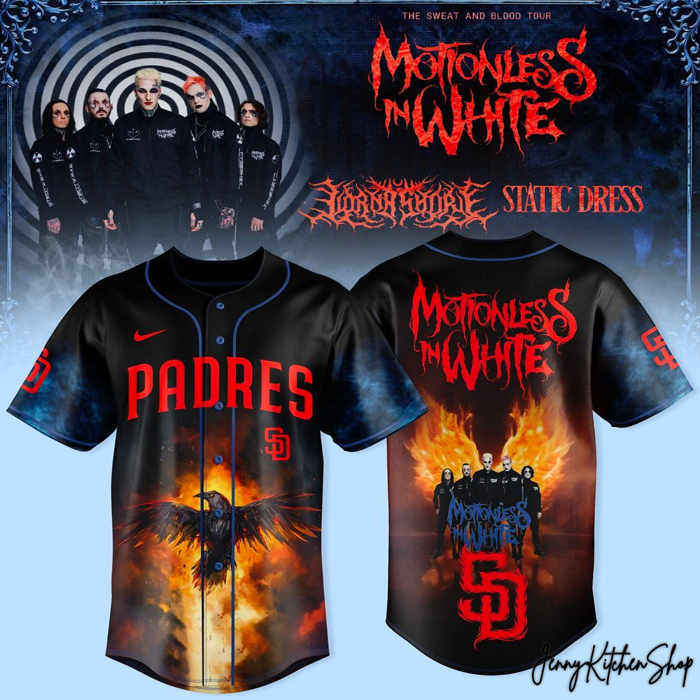 San Diego Padres x Motionless In White Tour 2026 Limited HFN Baseball Jersey