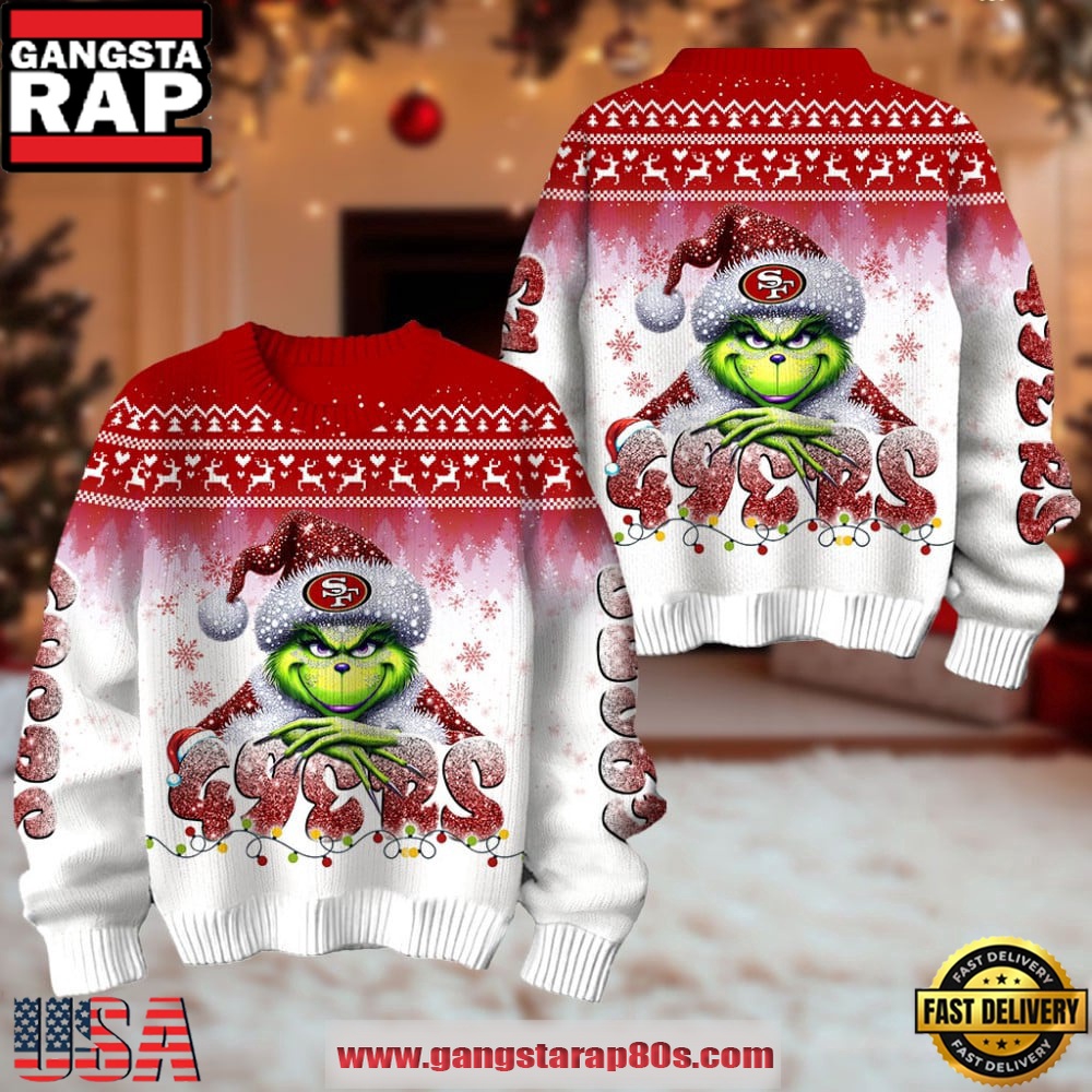 San Francisco 49ers NFL x The Grinch Edition Ugly Christmas Sweater LN