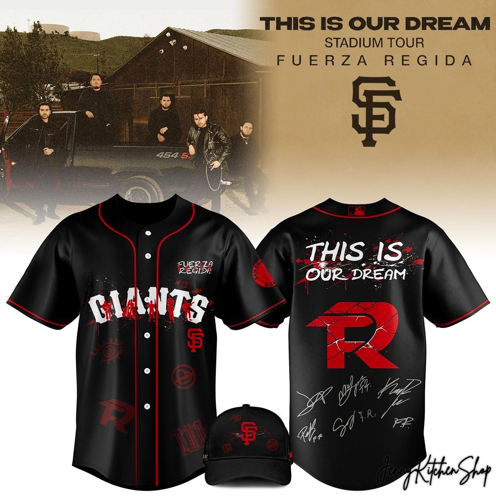 San Francisco Giants x Fuerza Regida This Is Our Dream Stadium Tour 2026 Signature HFN Baseball Jersey